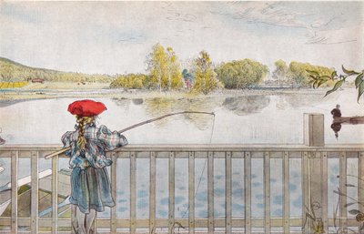 Lisbeth Fishing by Carl Larsson